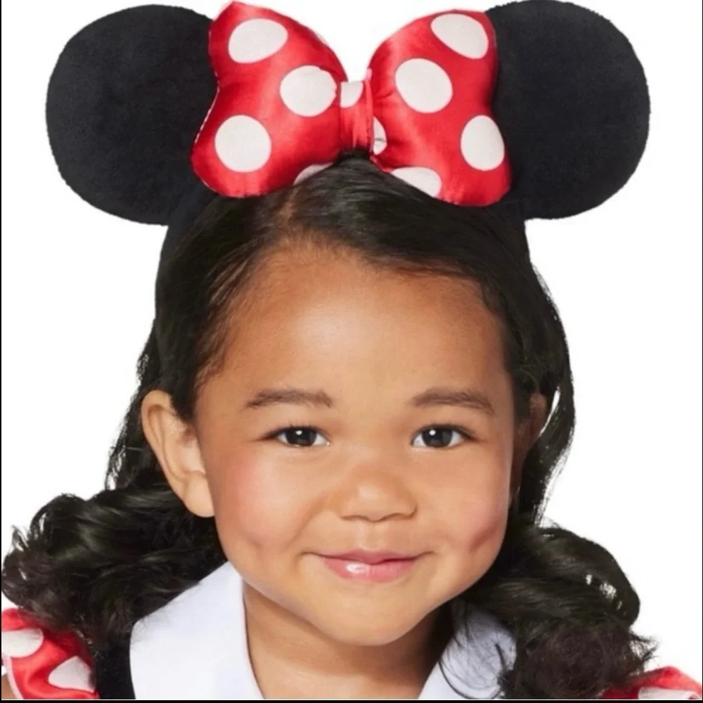 Disney Toddler Minnie Mouse Red Dress and Disney Minnie Mouse Bucket